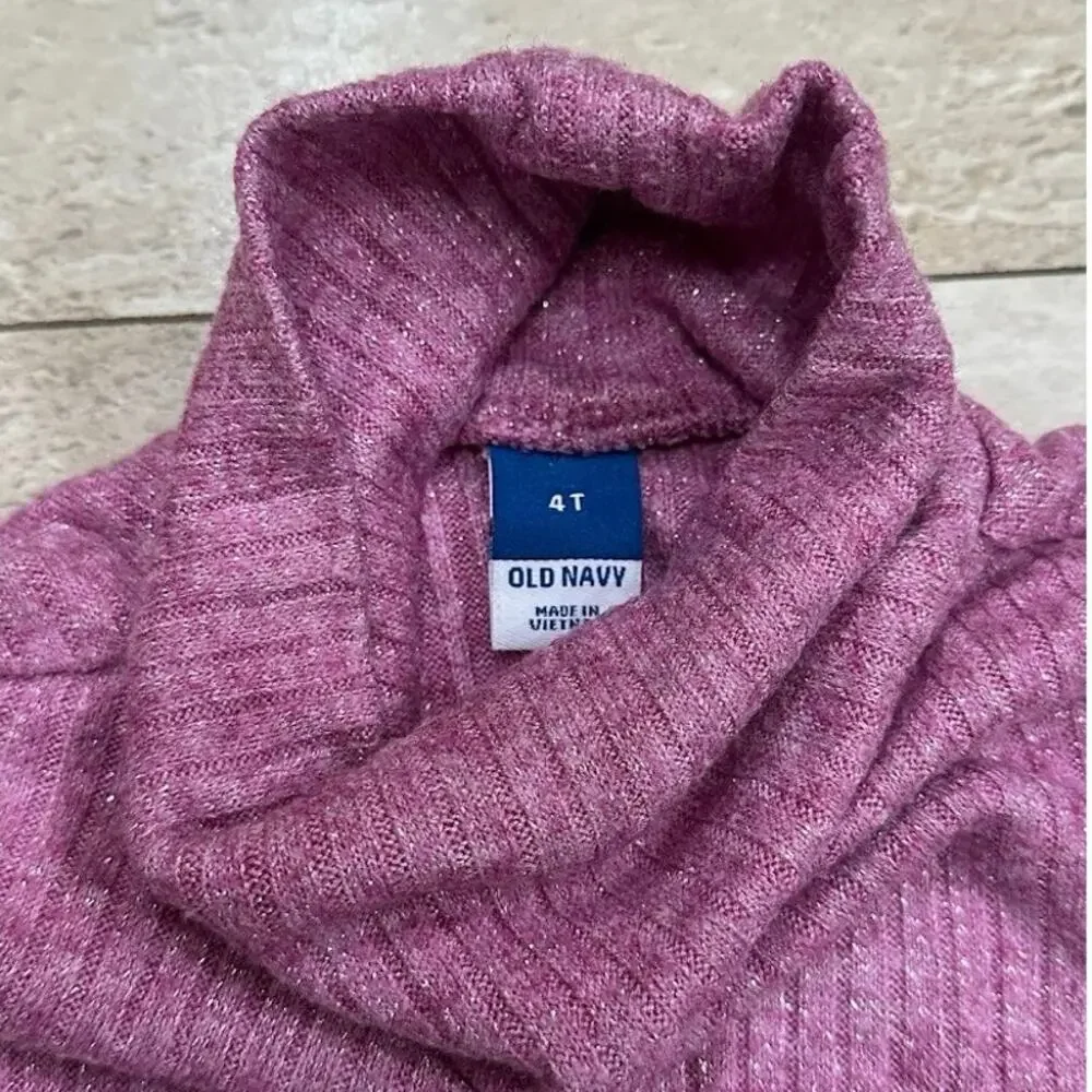 Old Navy Purple Ribbed Turtleneck 4T
